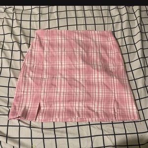 Split Side Tartan Mini Skirt